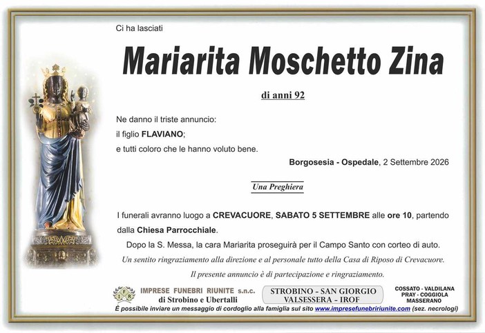 Mariarita Moschetto Zina