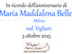 Maria Maddalena Belletti (Milena), ved Vigliani - Anniversario