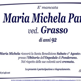 Maria Michela Parisi, ved. Grasso
