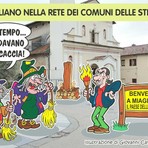 Miagliano, streghe benvenute... purché portino turisti - Illustrazione di Giovanni Cavallo Miagliano, streghe benvenute... purché portino turisti - Illustrazione di Giovanni Cavallo