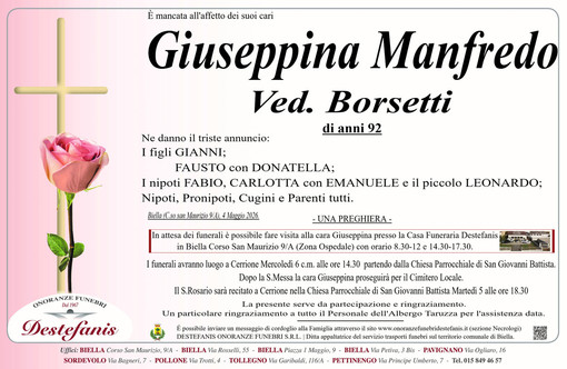 Giuseppina Manfredo, Ved. Borsetti