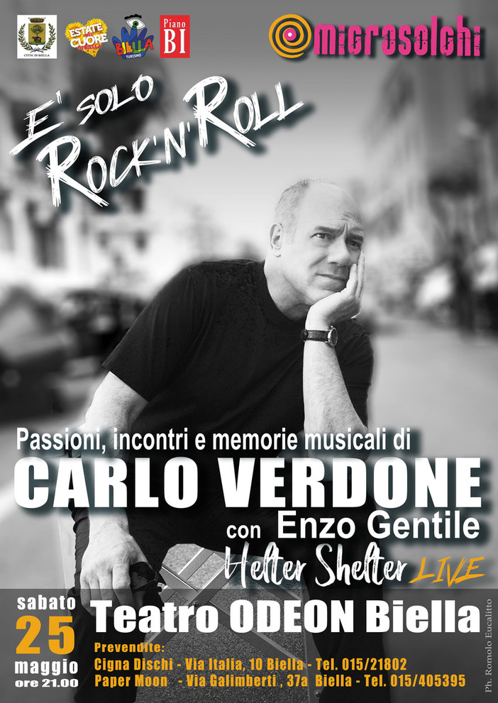 Carlo Verdone all'Odeon di Biella con “It’s only rock’n’roll”