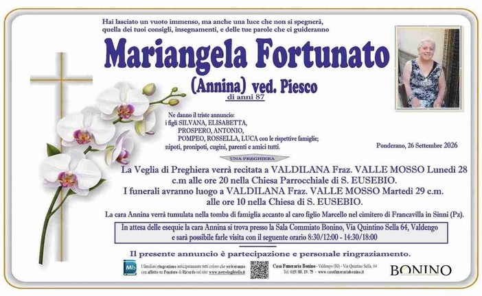 Mariangela Fortunato (Annina), ved. Piesco