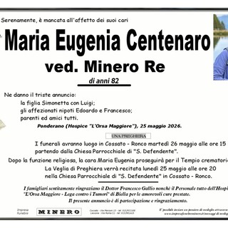 Maria Eugenia Centenaro, ved. Minero Re