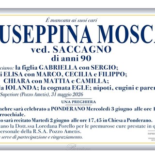 Giuseppina Mosca, Ved. Saccagno