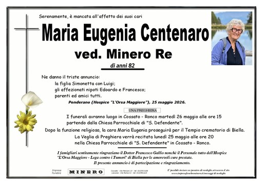 Maria Eugenia Centenaro, ved. Minero Re Maria Eugenia Centenaro, ved. Minero Re