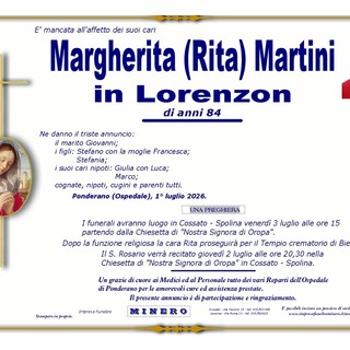 Margherita (Rita) Martini in Lorenzon Margherita (Rita) Martini in Lorenzon