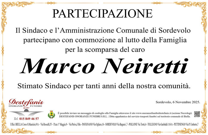 Marco Neiretti - Partecipazione