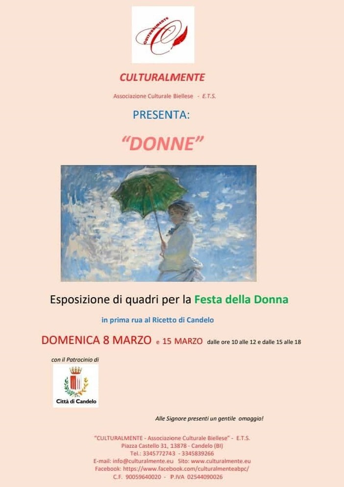 Candelo ospita l'esposizione di quadri  "DONNE"