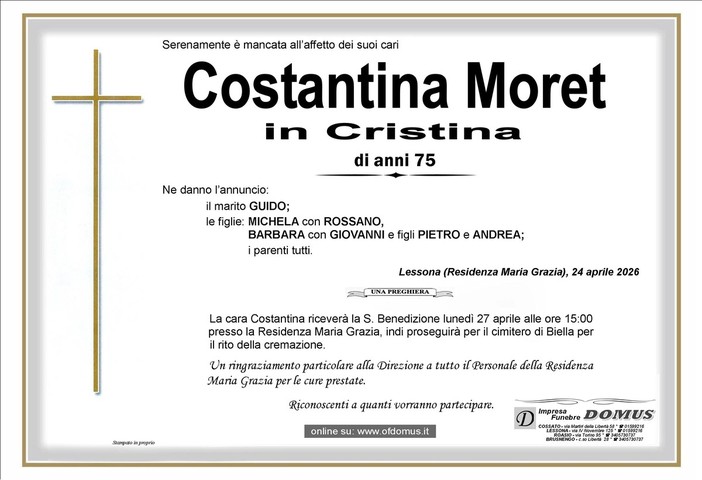 Costantina Moret in Cristina