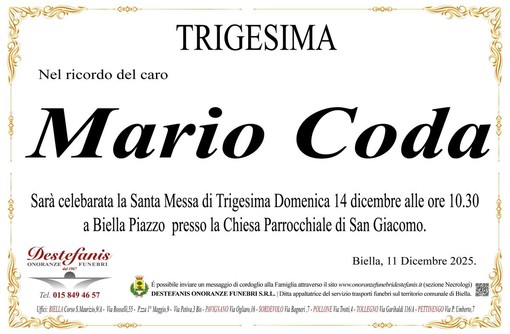 Mario Coda - Trigesima Mario Coda - Trigesima