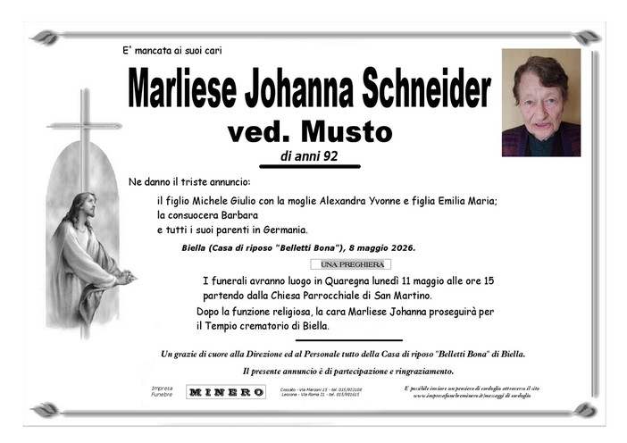 Marliese Johanna Schneider, ved. Musto