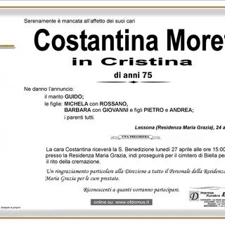 Costantina Moret in Cristina