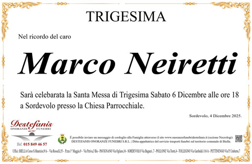 Marco Neiretti - Trigesima Marco Neiretti - Trigesima
