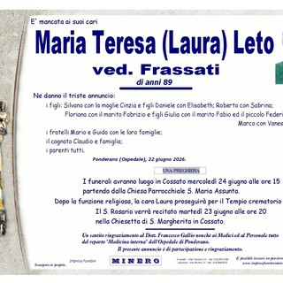 Maria Teresa (Laura) Leto, ved. Frassati Maria Teresa (Laura) Leto, ved. Frassati