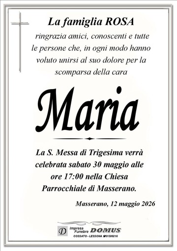Maria Verza - Ringraziamenti Maria Verza - Ringraziamenti