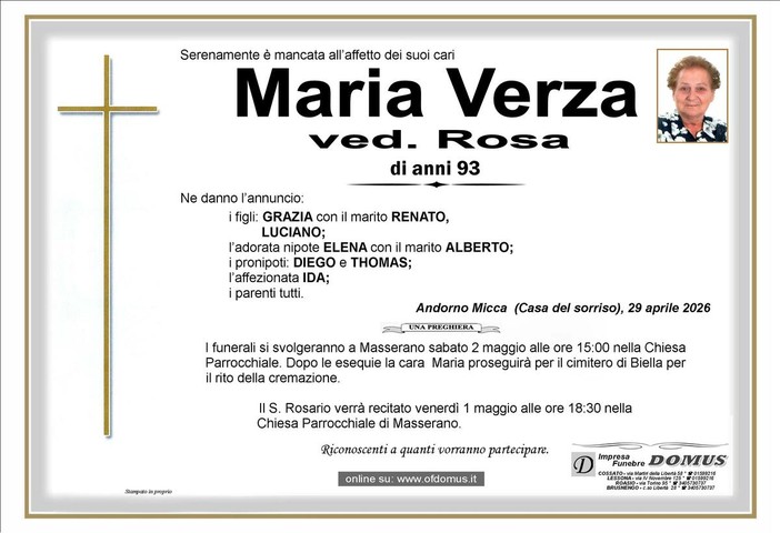 Maria Verza, ved. Rosa