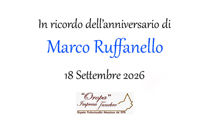 Marco Ruffanello - Anniversario