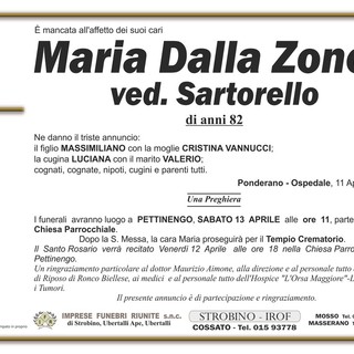 Maria Dalla Zonca ved. Sartorello