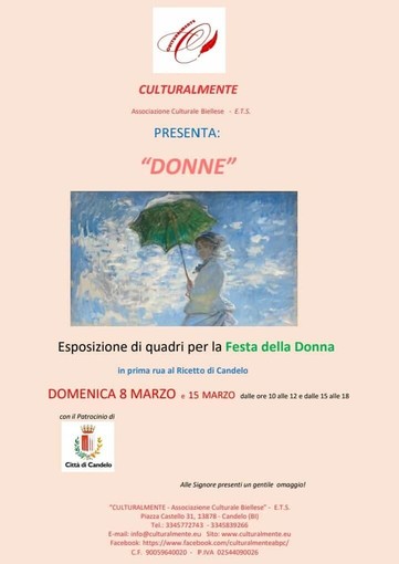 Candelo ospita l'esposizione di quadri  "DONNE"