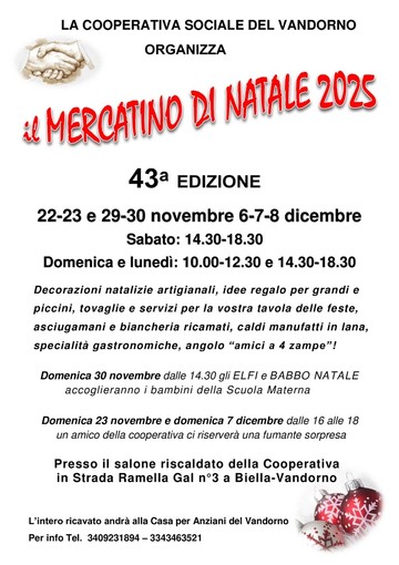 Al Vandorno torna il mercatino di Natale Al Vandorno torna il mercatino di Natale