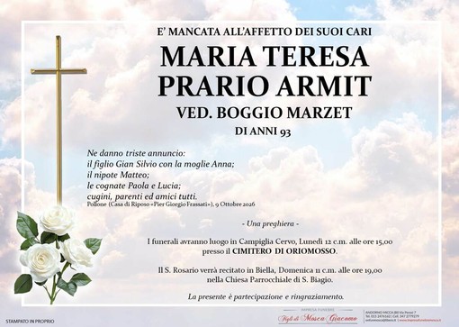 Maria Teresa Prario Armit, ved. Boggio Marzet Maria Teresa Prario Armit, ved. Boggio Marzet