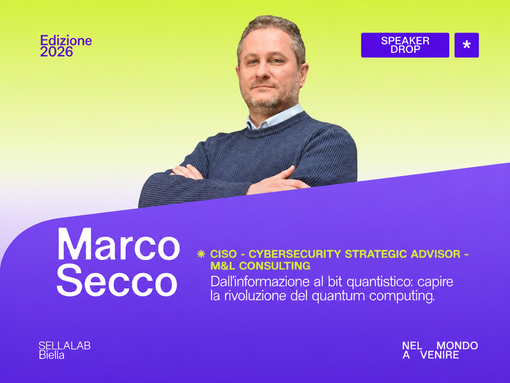 I computer quantistici arrivano a Biella: Marco Secco sale sul palco di "Nel mondo a venire" I computer quantistici arrivano a Biella: Marco Secco sale sul palco di "Nel mondo a venire"