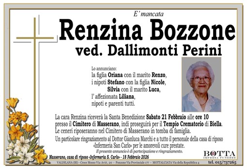 Renzina Bezzone, ved. Dallimonti Perini