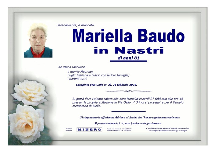Mariella Baudo in Nastri