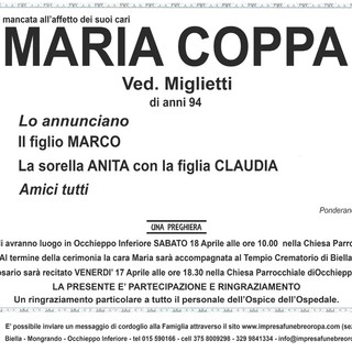 Maria Coppa, ved. Miglietti