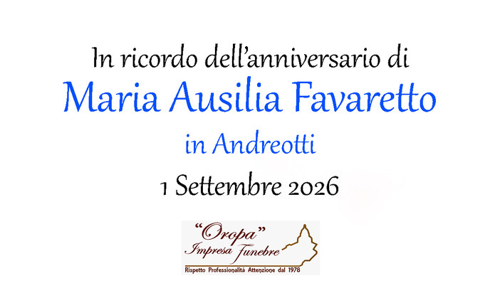 Maria Ausilia Favaretto in Andreotti - Anniversario