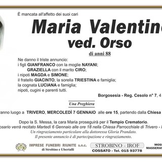 Maria Valentino, ved. Orso