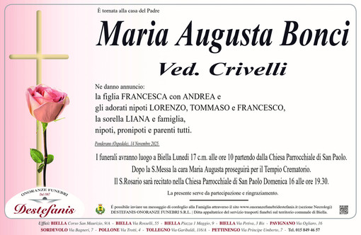 Maria Augusta Bonci, ved. Crivelli Maria Augusta Bonci, ved. Crivelli