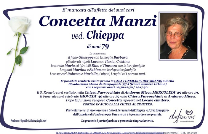 Concetta Manzi, ved. Chieppa
