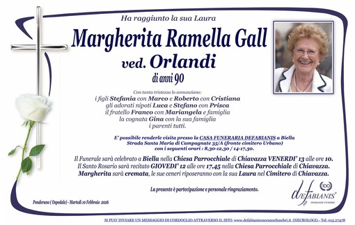Margherita Ramella Gall, ved. Orlandi