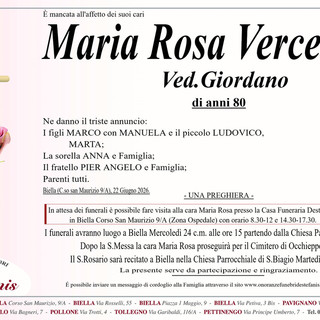 Maria Rosa Vercellino, ved. Giordano