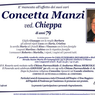 Concetta Manzi, ved. Chieppa
