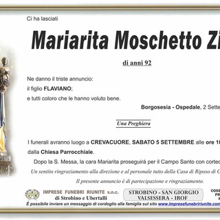 Mariarita Moschetto Zina