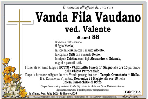 Vanda Fila Vaudano ved. Valente Vanda Fila Vaudano ved. Valente