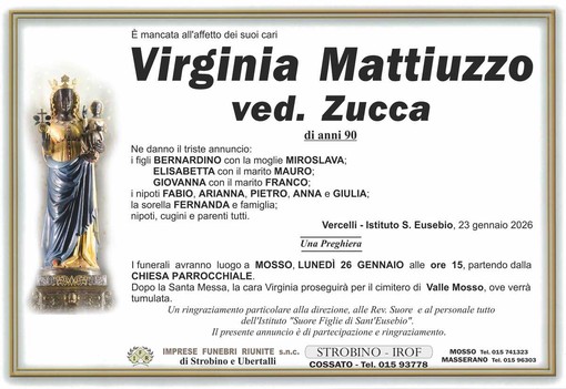 Virginia Mattiuzzo, ved. Zucca