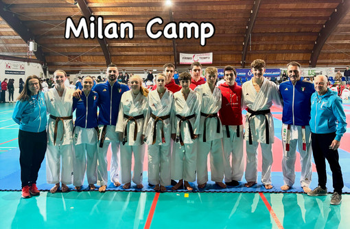 Funakoshi 1976 al Milan Karate Camp con i campioni del mondo
