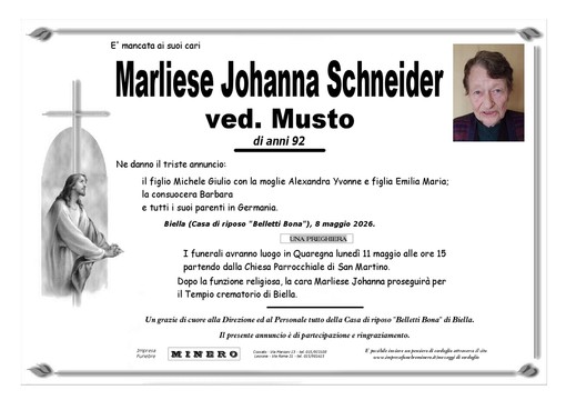 Marliese Johanna Schneider, ved. Musto