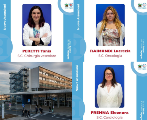 L’Asl Biella accoglie tre nuovi medici: rinforzi in Chirurgia vascolare, Cardiologia e Oncologia
