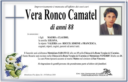 Vera Ronco Camatel