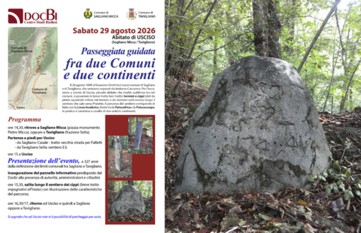 Sagliano e Tavigliano, una passeggiata tra due antichi continenti Sagliano e Tavigliano, una passeggiata tra due antichi continenti