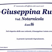 Giuseppina Russi. Ved. Notarnicola