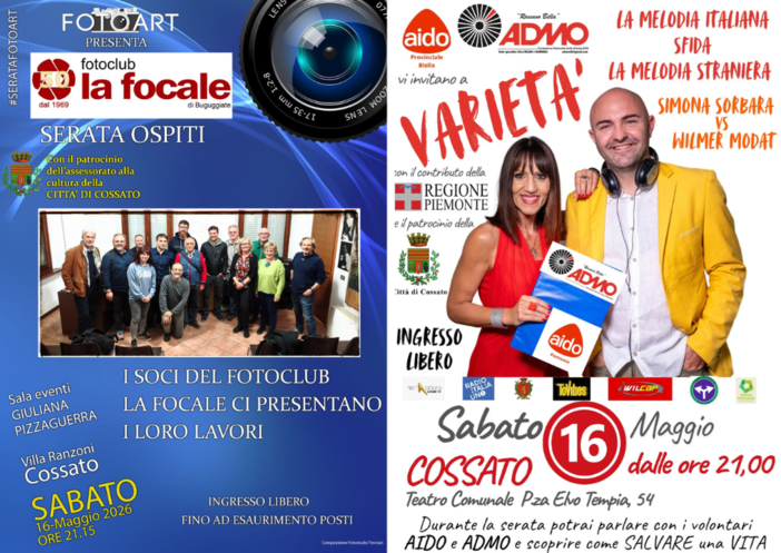 Solidarietà fra Musica e fotografia: doppio appuntamento a Cossato