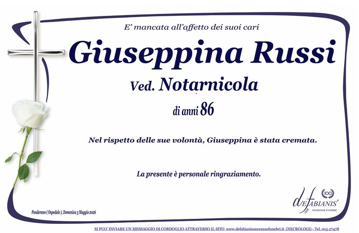 Giuseppina Russi. Ved. Notarnicola