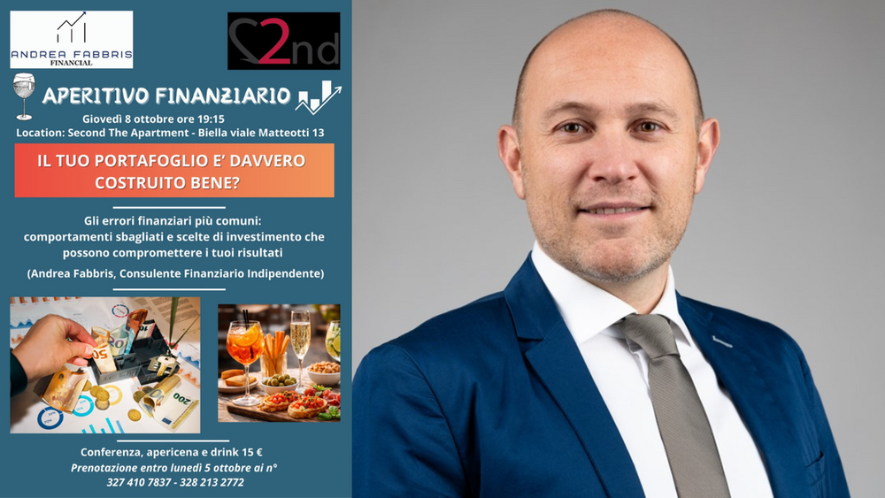 Biella, tornano gli Aperitivi Finanziari: l’8 ottobre "errori negli investimenti" Biella, tornano gli Aperitivi Finanziari: l’8 ottobre "errori negli investimenti"
