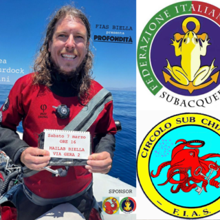 Il Circolo Sub Chiavazza porta a Biella Andrea Murdock Alpini